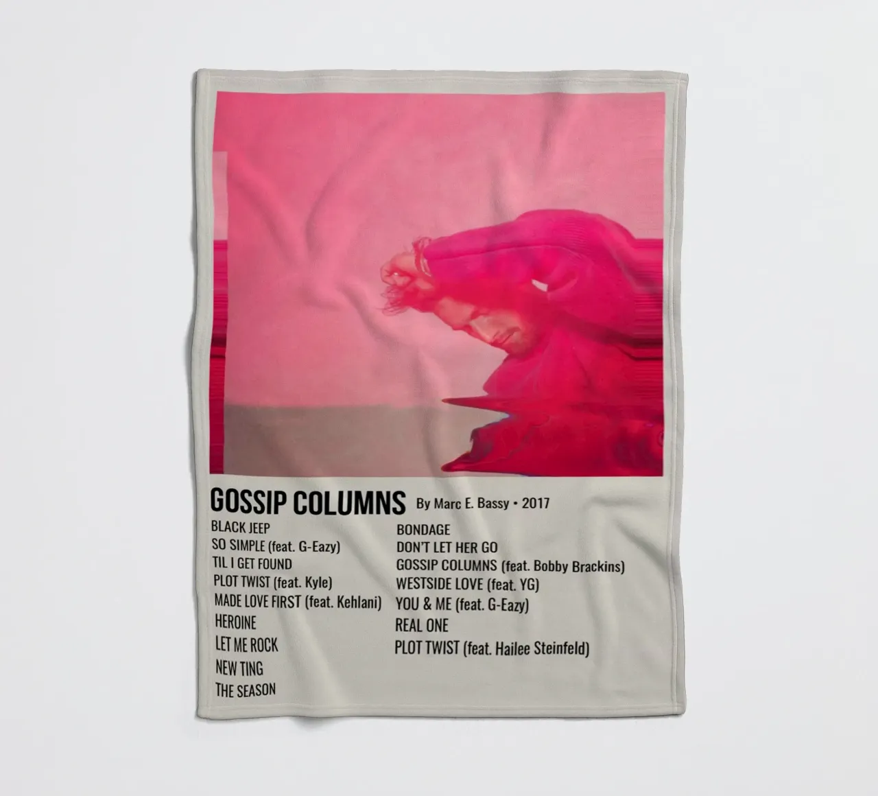 GOSSIP COLUMNS By Marc E. Bassy - 2017 fleece blanket by SoundStudio
