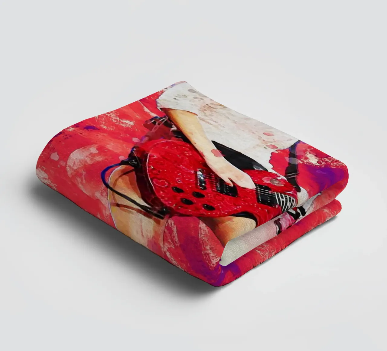 Smudge of Portrait Taylor Swift 'Red' tour towel by Gunawan Rb