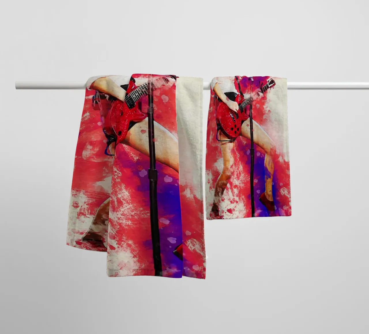 Smudge of Portrait Taylor Swift 'Red' tour towel by Gunawan Rb