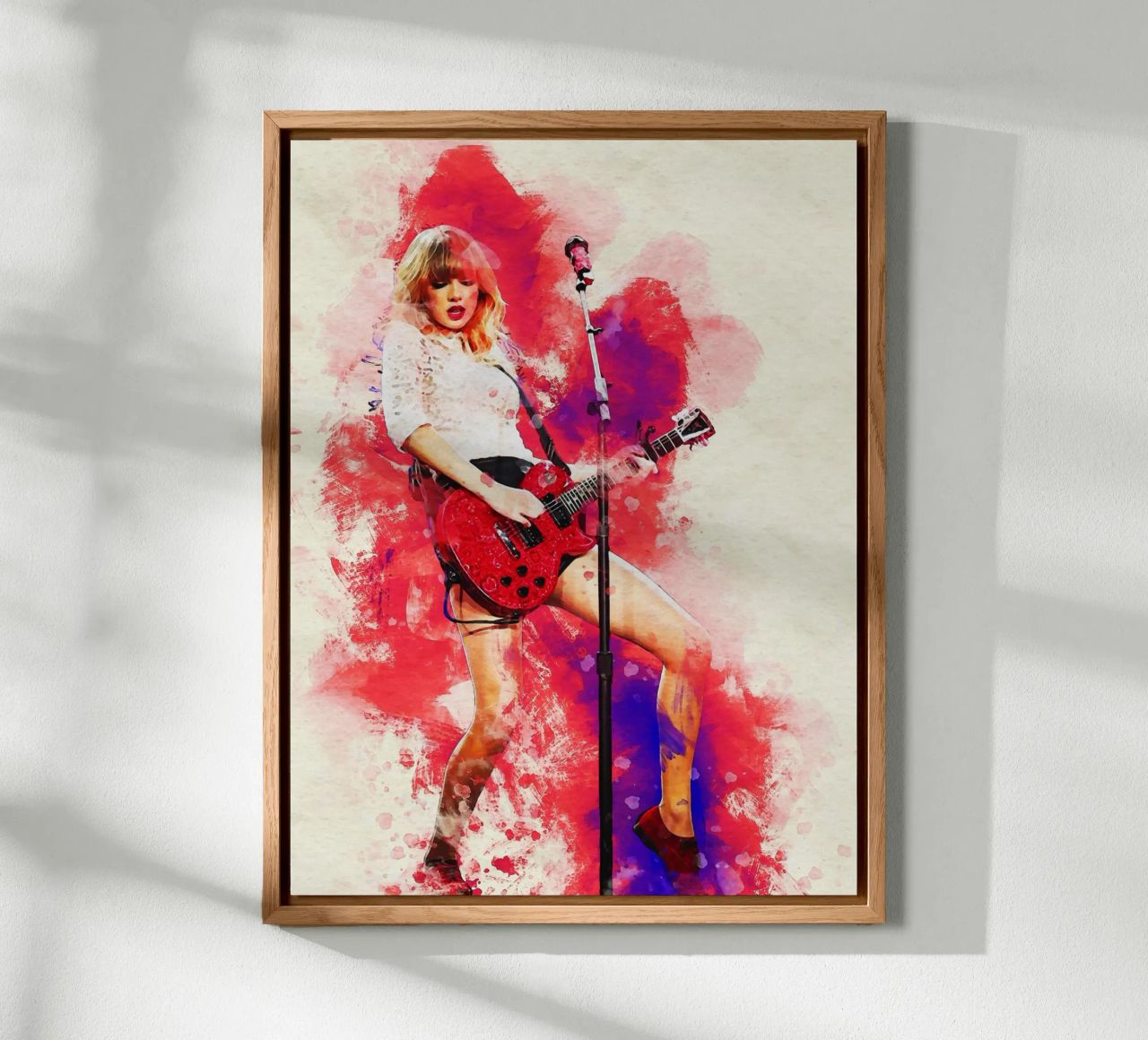 Sbaffo di ritratto Taylor Swift 'Red' tour alluminio dibond da Gunawan Rb