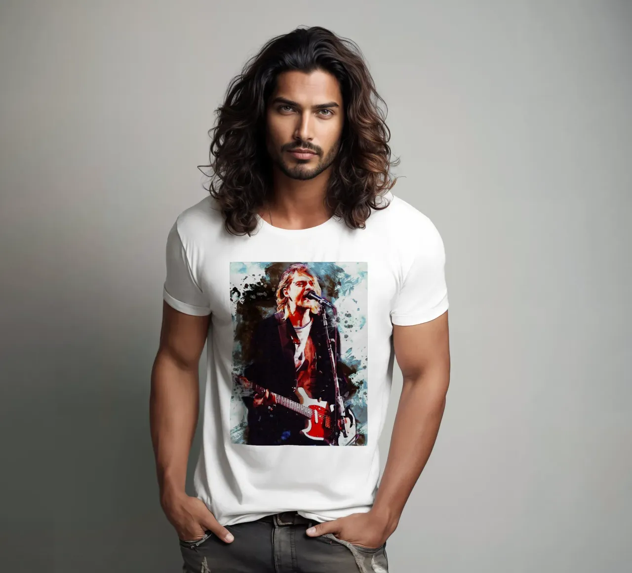 Sbaffo di Kurt Cobain t-shirt da Gunawan Rb