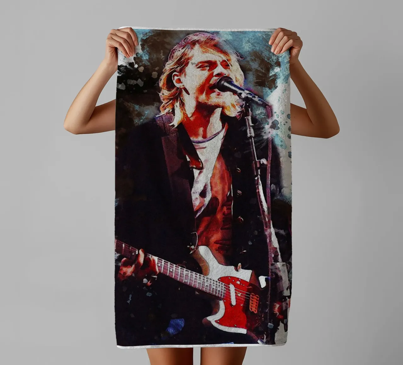 Sbaffo di Kurt Cobain asciugamano da bagno da Gunawan Rb