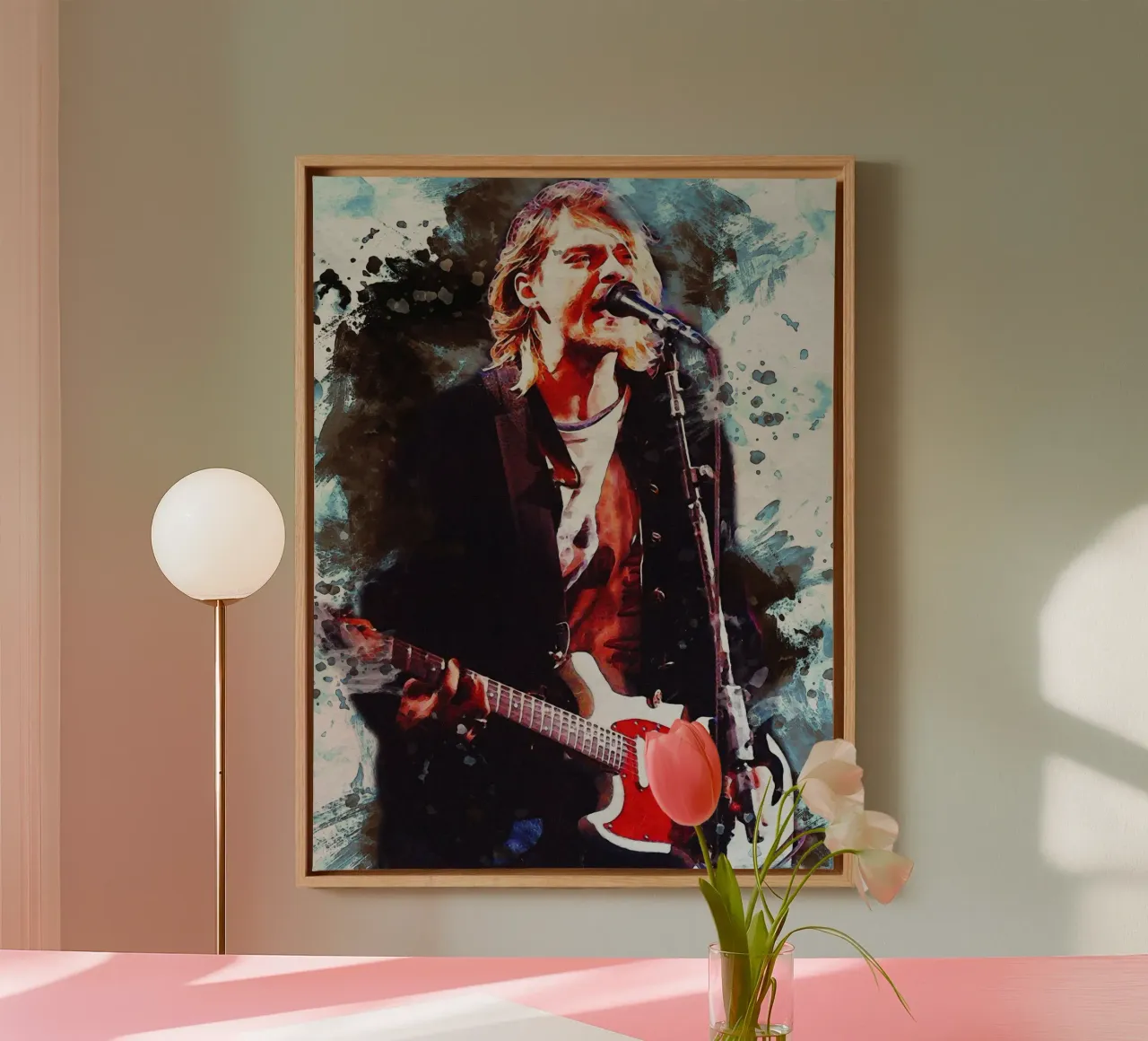 Smudge of Kurt Cobain canvas by Gunawan Rb