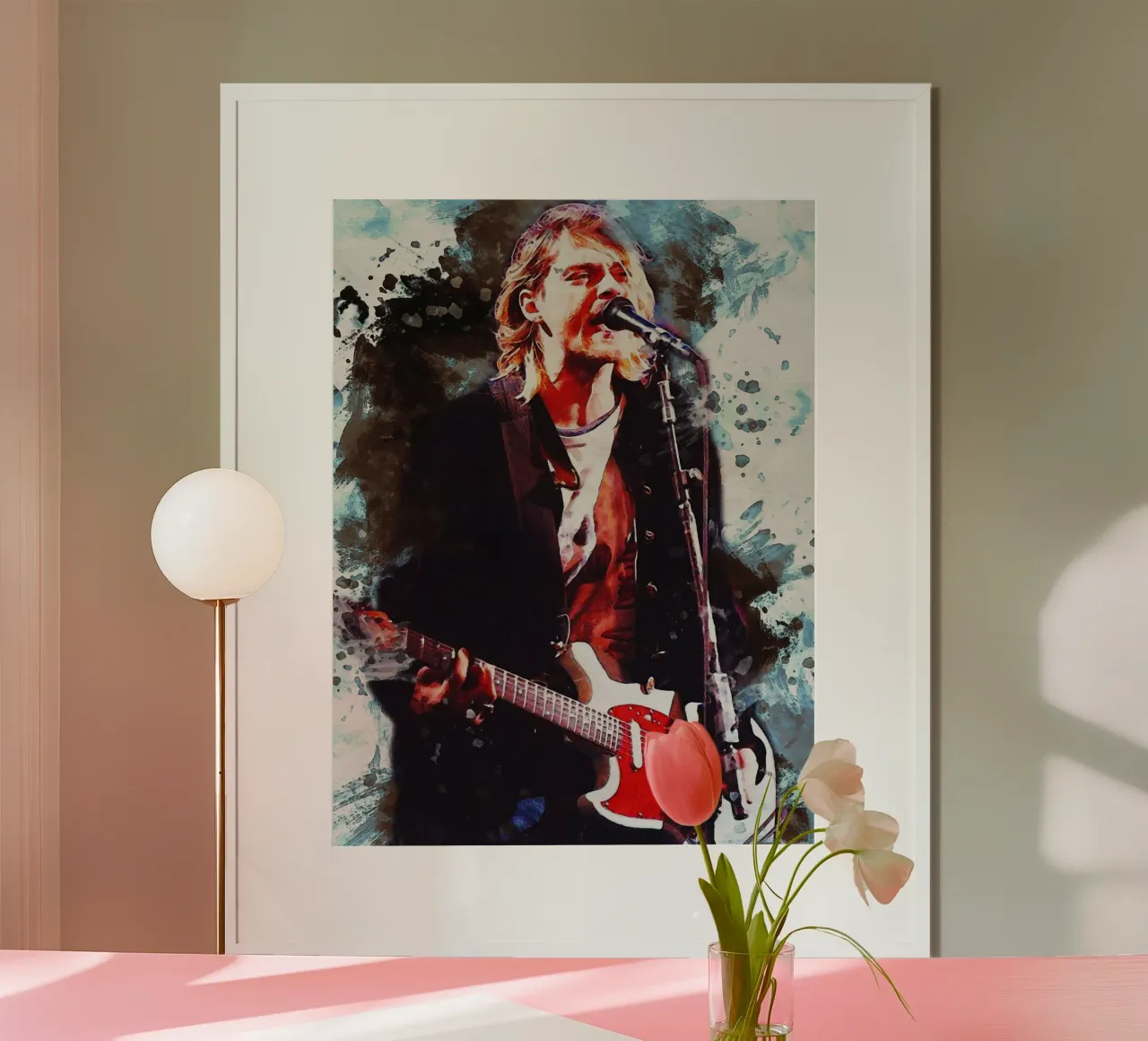 Smudge of Kurt Cobain poster by Gunawan Rb