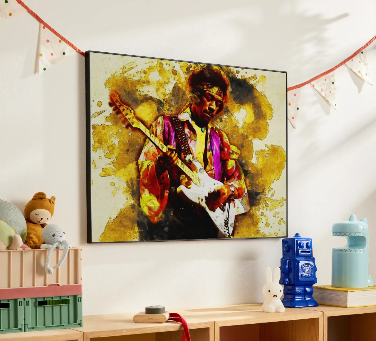 Sbaffo Jimi Hendrix alluminio dibond da Gunawan Rb