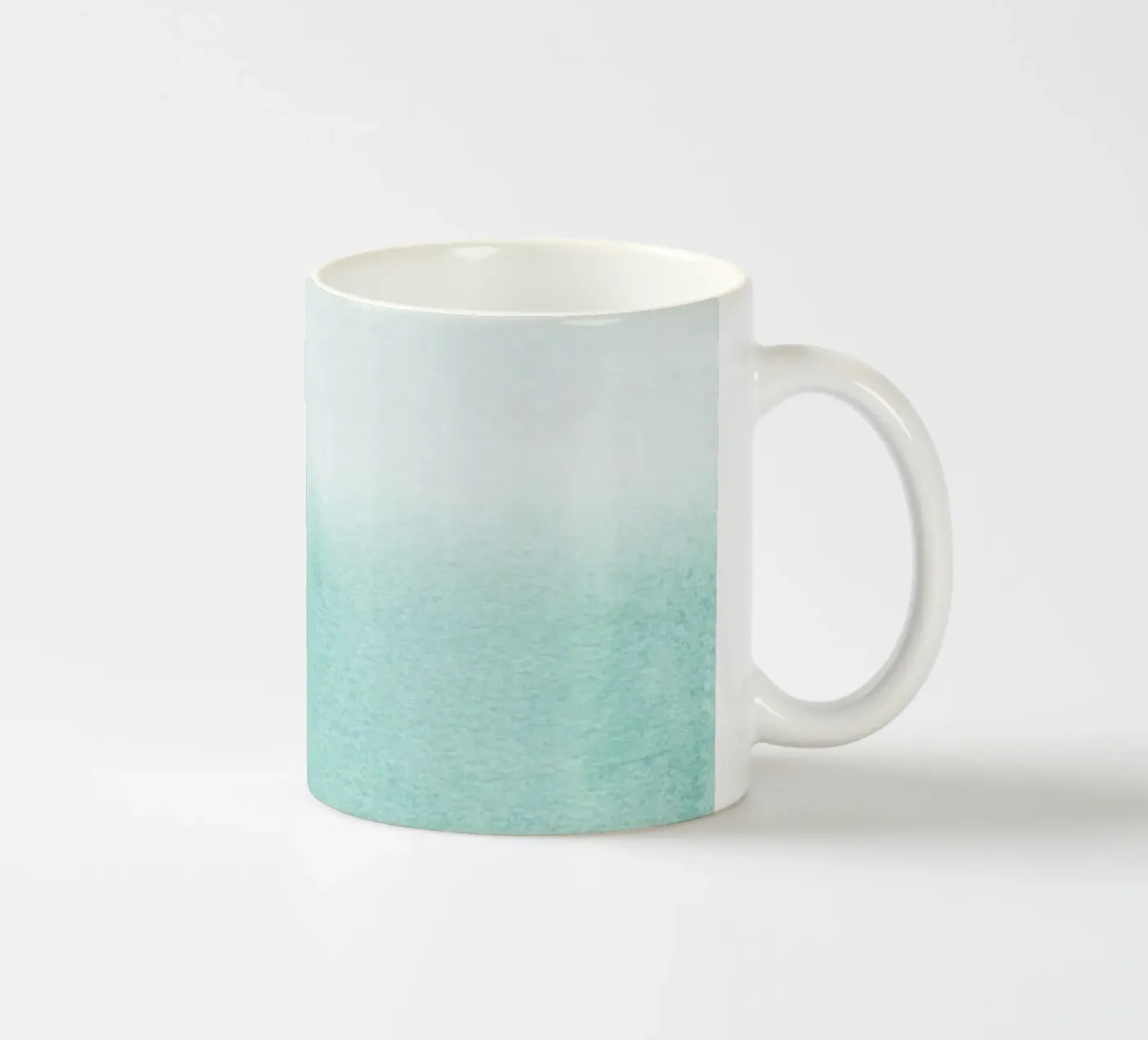 Fading Aqua ceramic mug by Monika Strigel