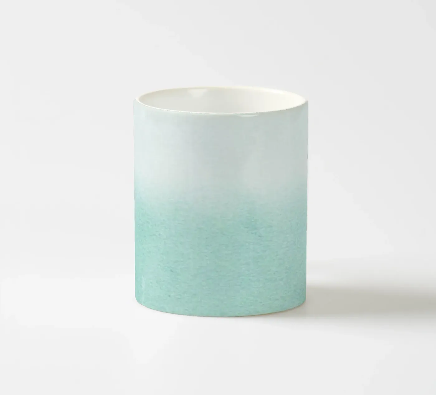 Fading Aqua ceramic mug by Monika Strigel