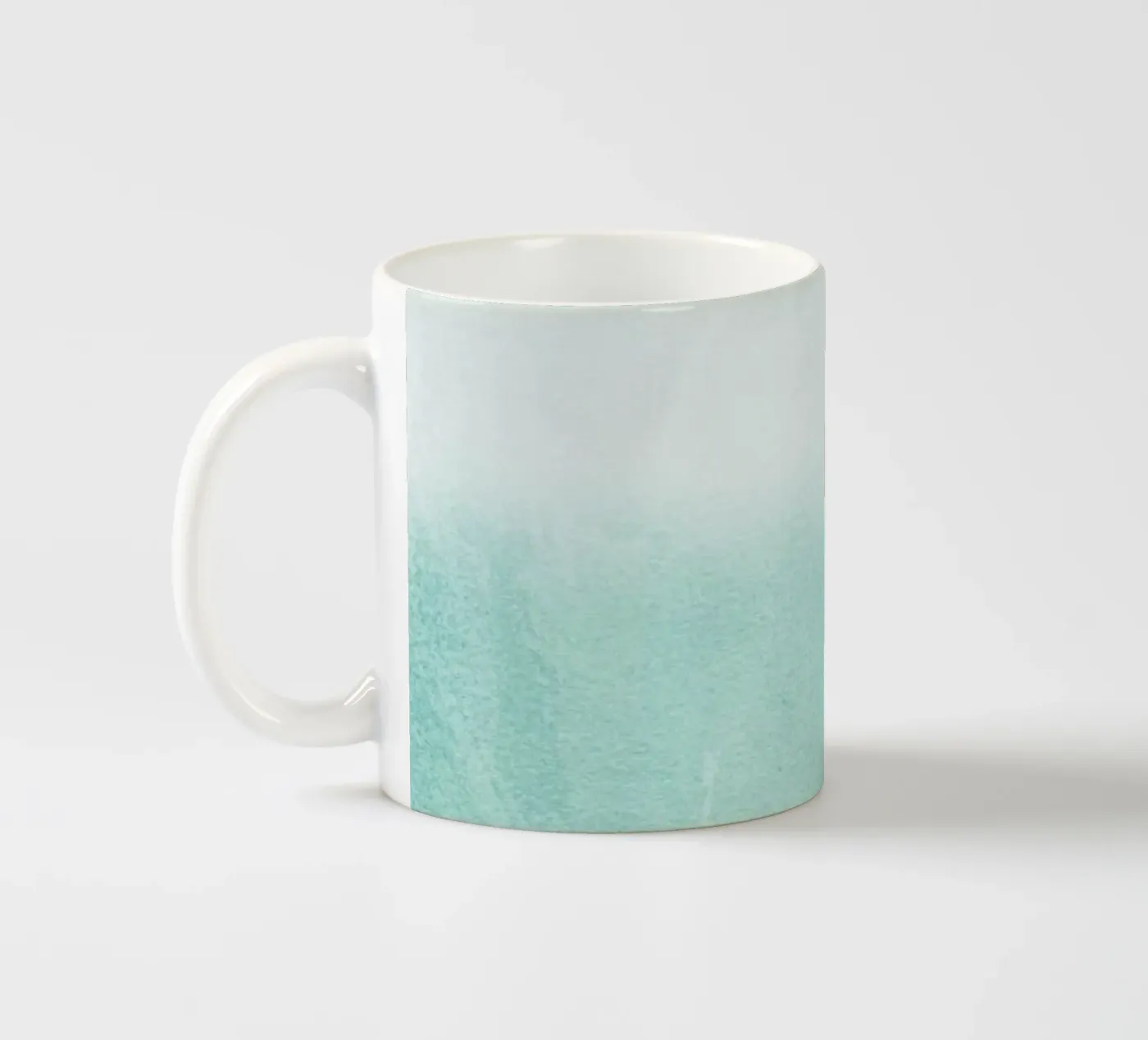 Fading Aqua ceramic mug by Monika Strigel