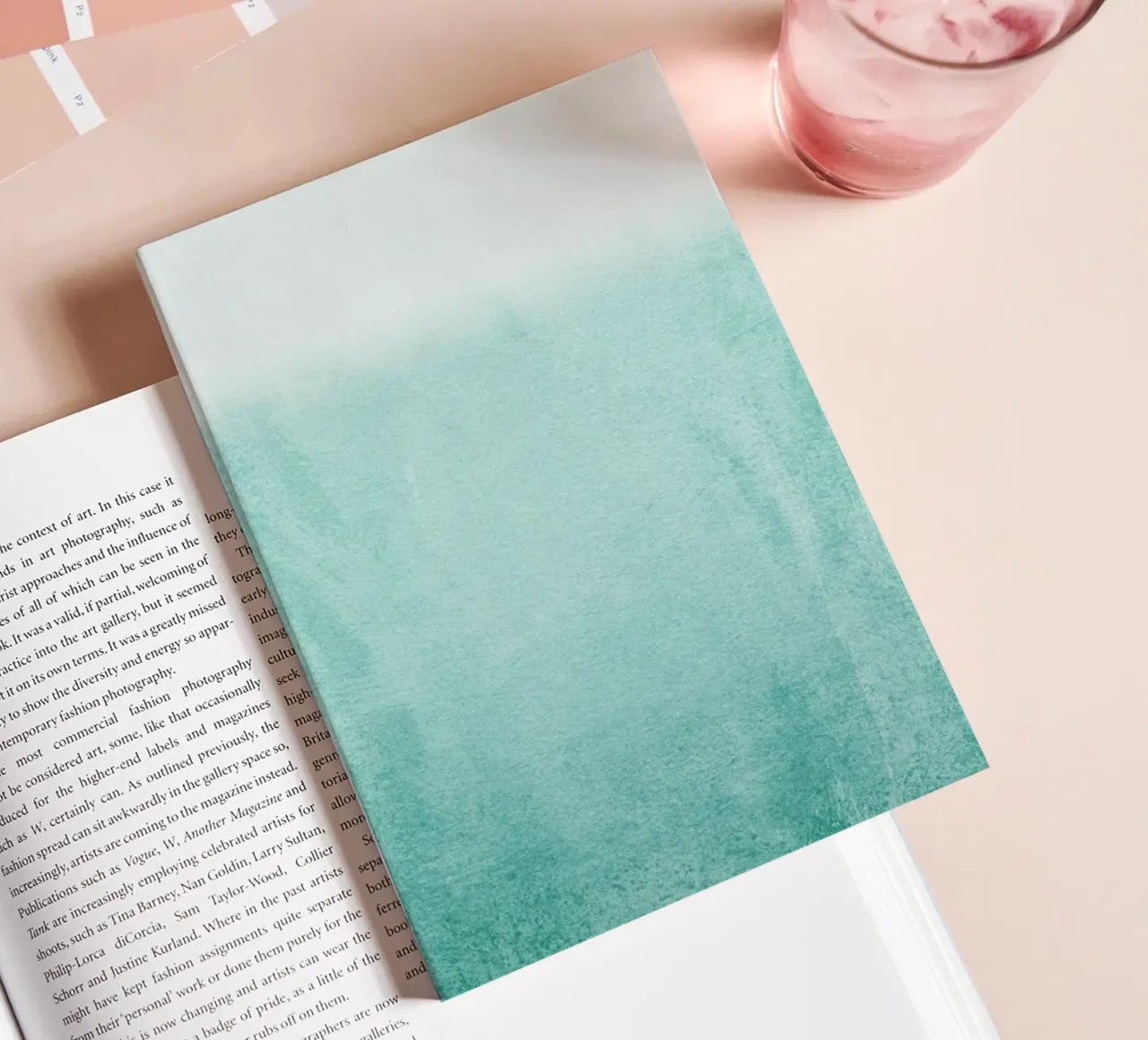 Fading Aqua notebook by Monika Strigel