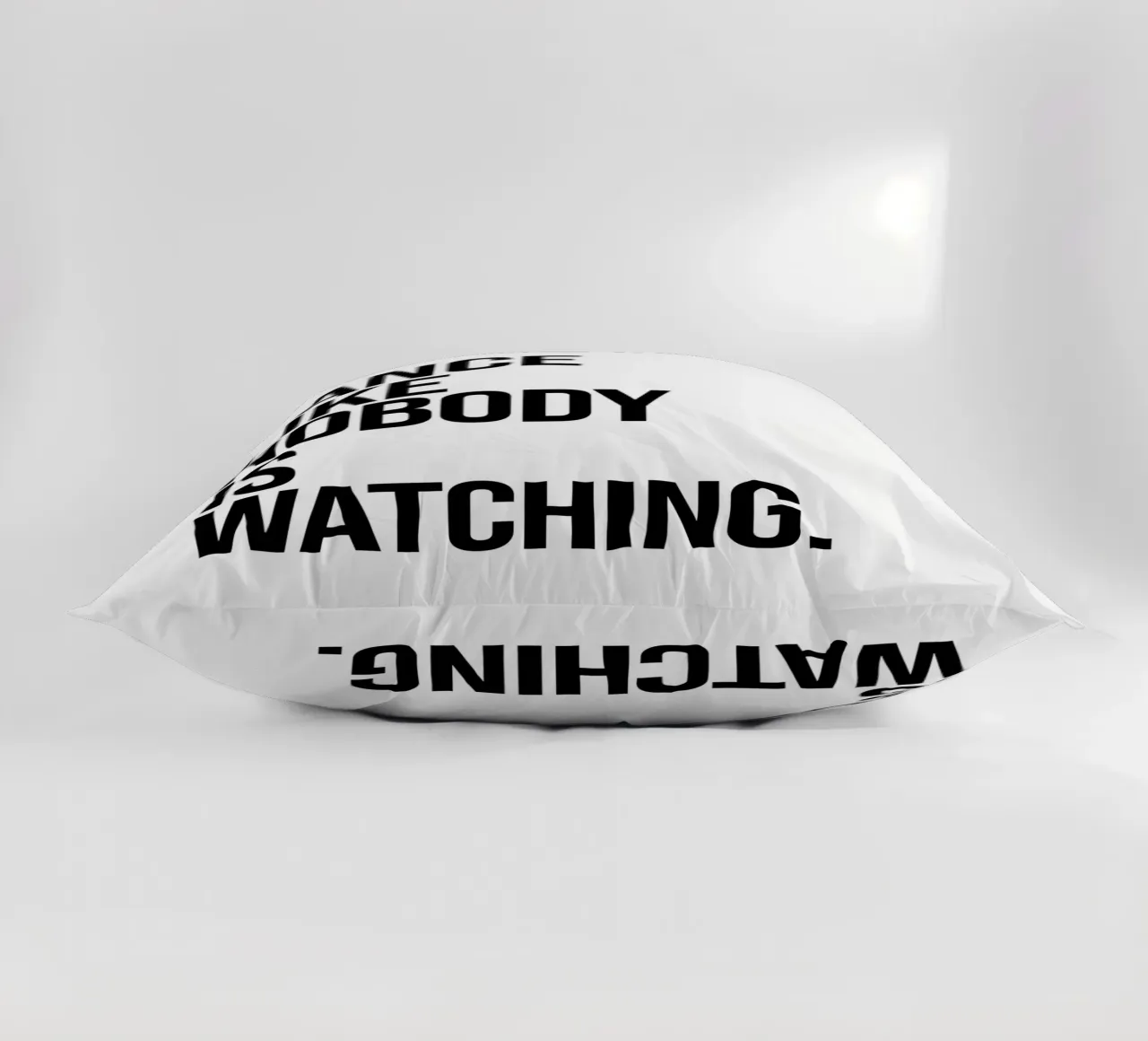 Dance like nobody is watcing quote decorative cushion by Paigaam Studio