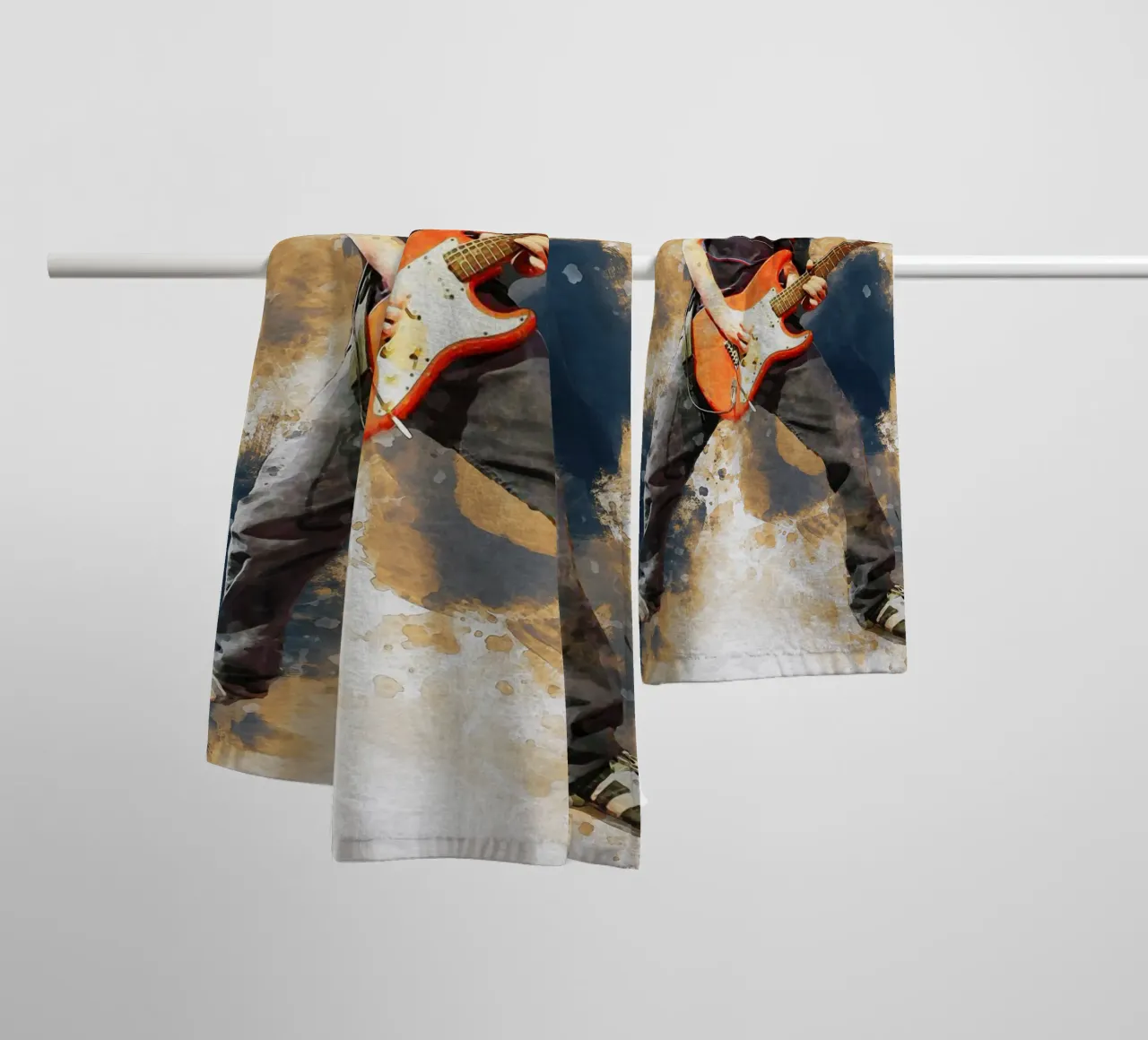 Smudge John Frusciante in Concert towel by Gunawan Rb