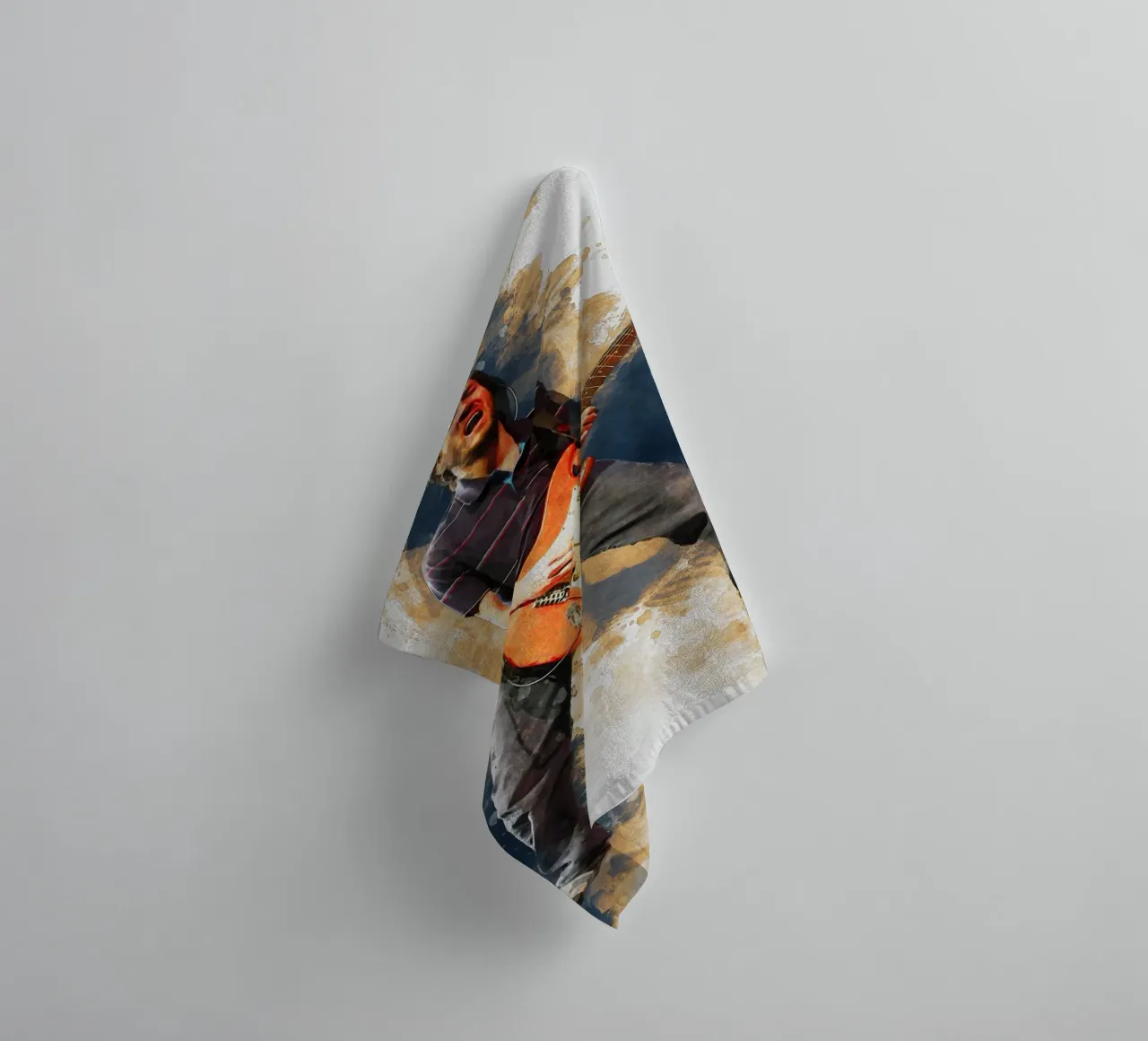 Smudge John Frusciante in Concert towel by Gunawan Rb