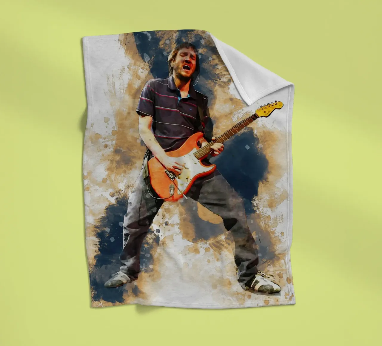 Smudge John Frusciante in Concert fleece blanket by Gunawan Rb
