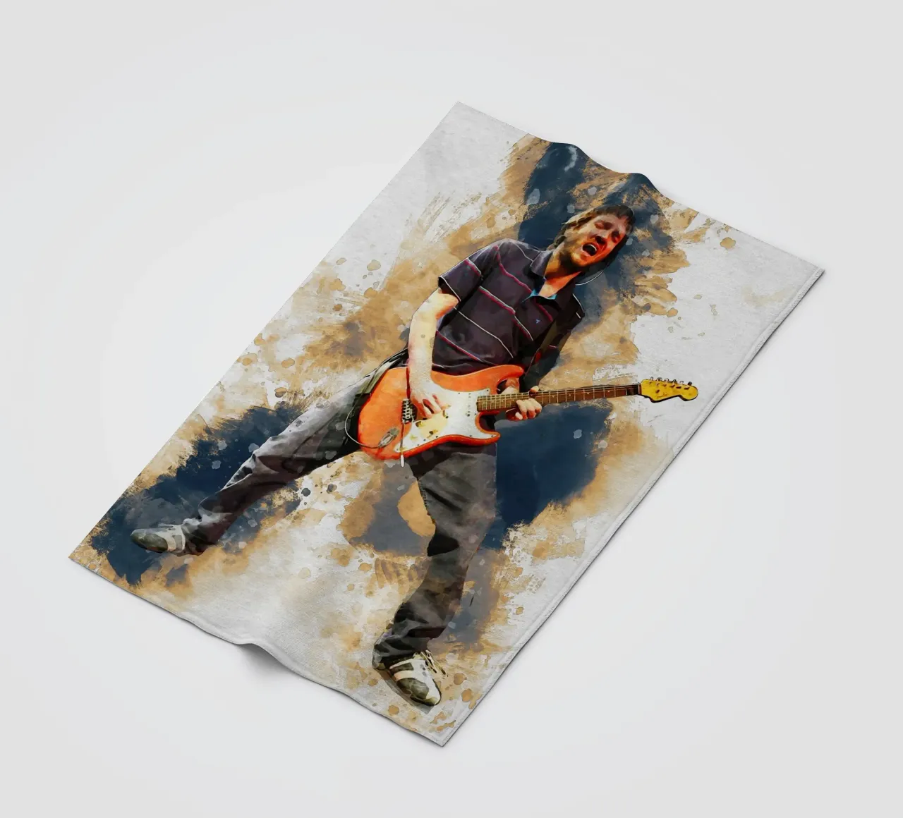 Smudge John Frusciante in Concert fleece blanket by Gunawan Rb