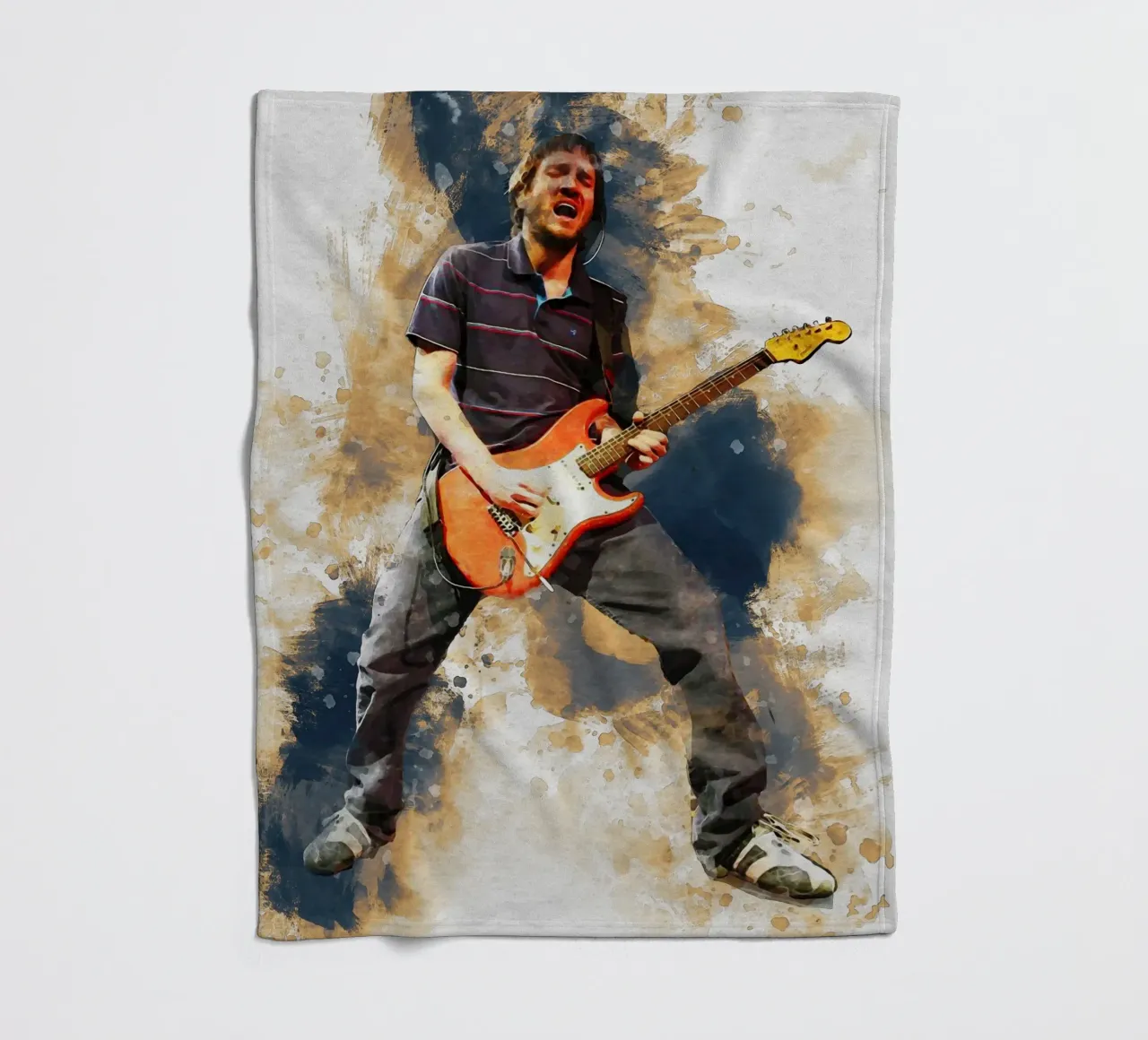 Smudge John Frusciante in Concert fleece blanket by Gunawan Rb