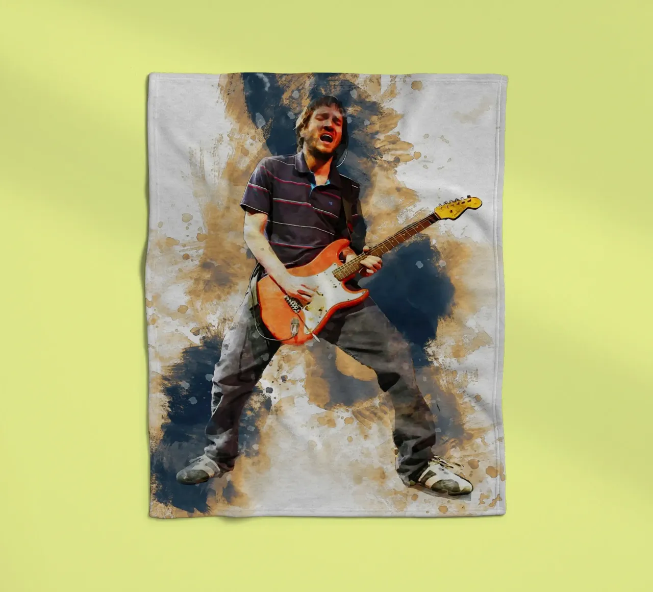 Smudge John Frusciante in Concert fleece blanket by Gunawan Rb