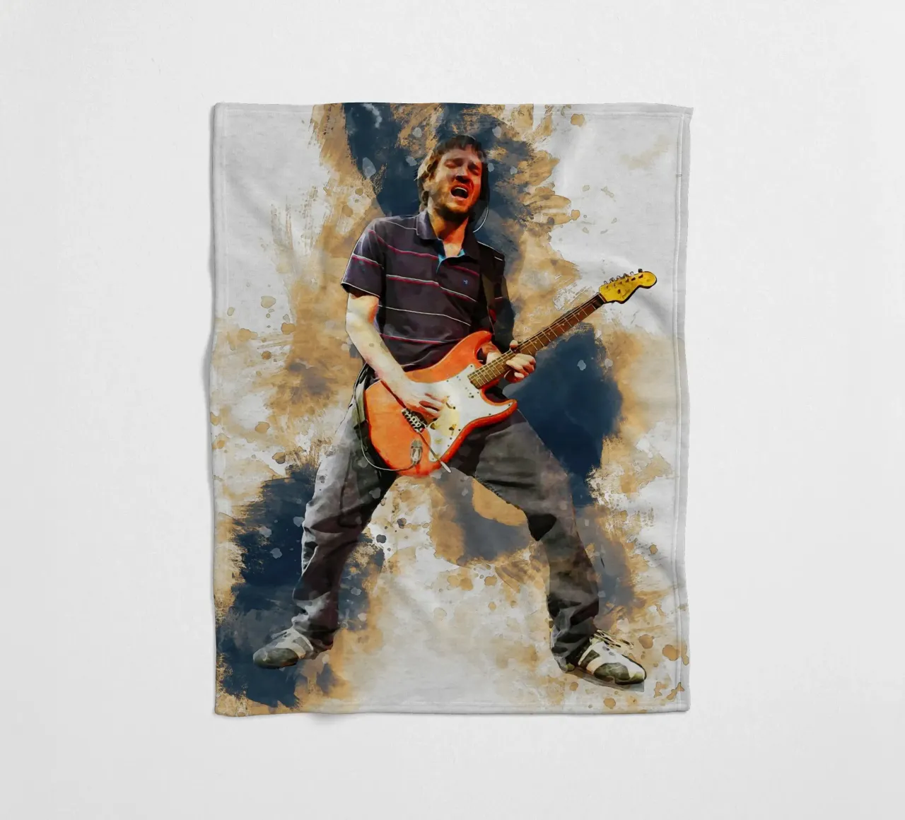 Smudge John Frusciante in Concert fleece blanket by Gunawan Rb
