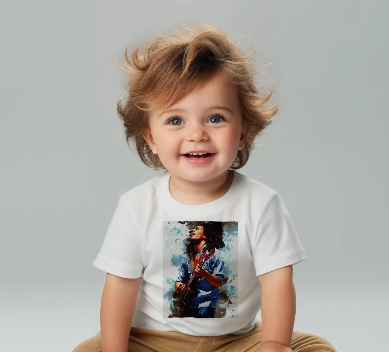 Smudge of Bob Marley baby t-shirt by Gunawan Rb