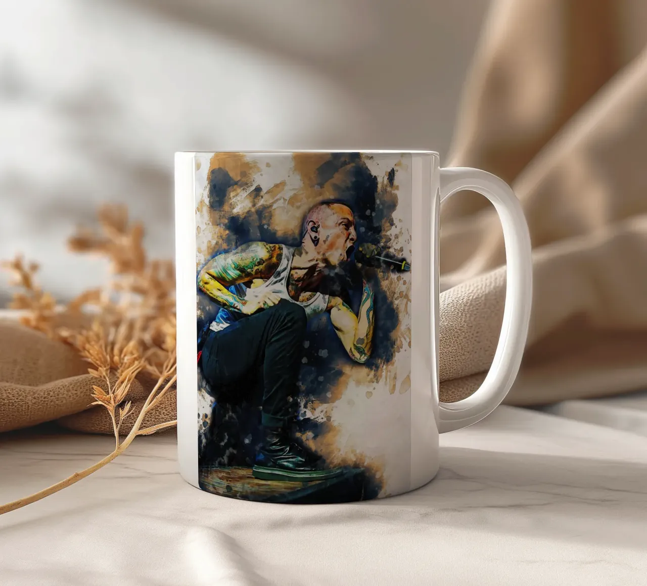 Smudge Chester Bennington tazza in ceramica da Gunawan Rb