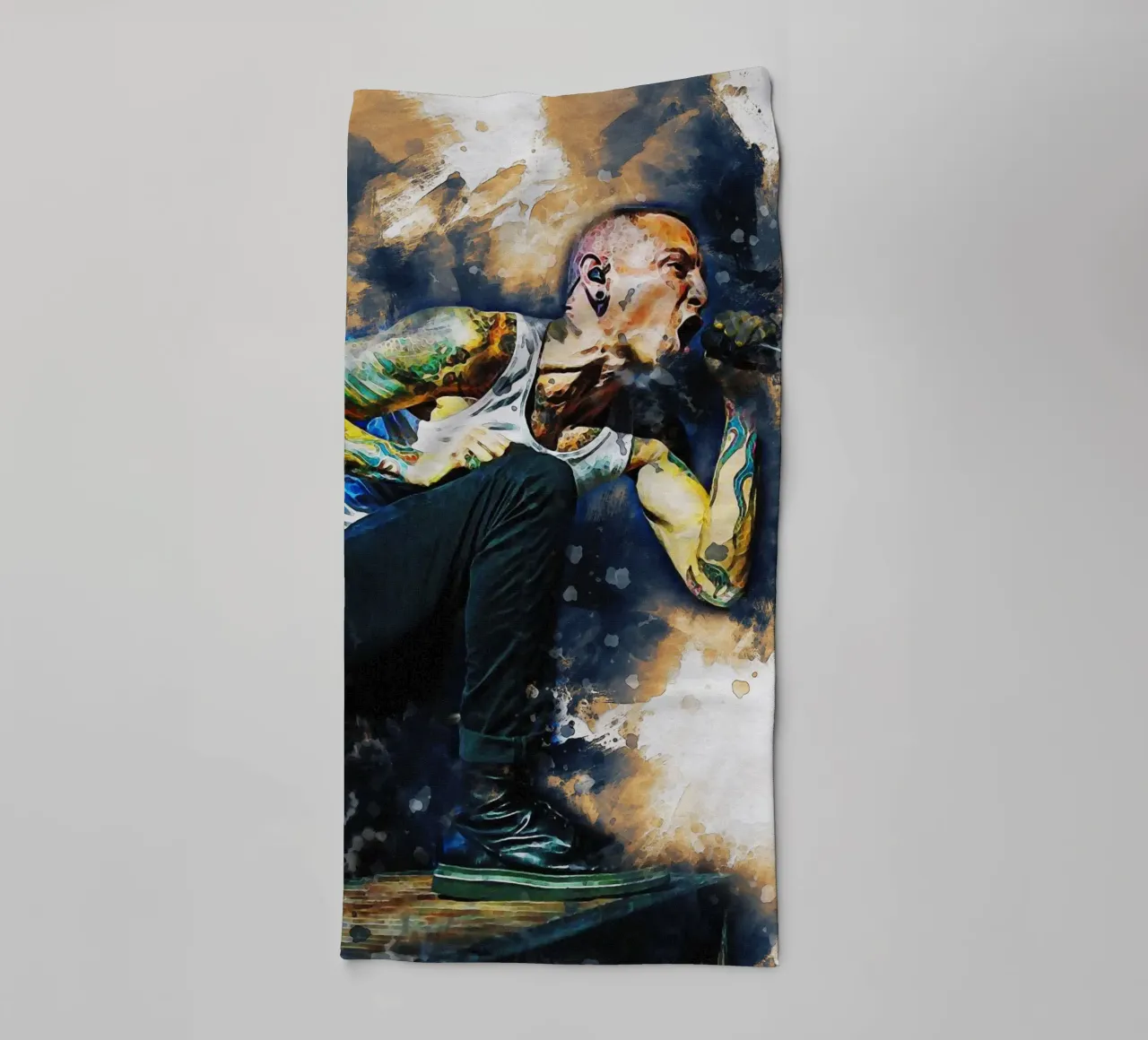 Smudge Chester Bennington asciugamano da bagno da Gunawan Rb