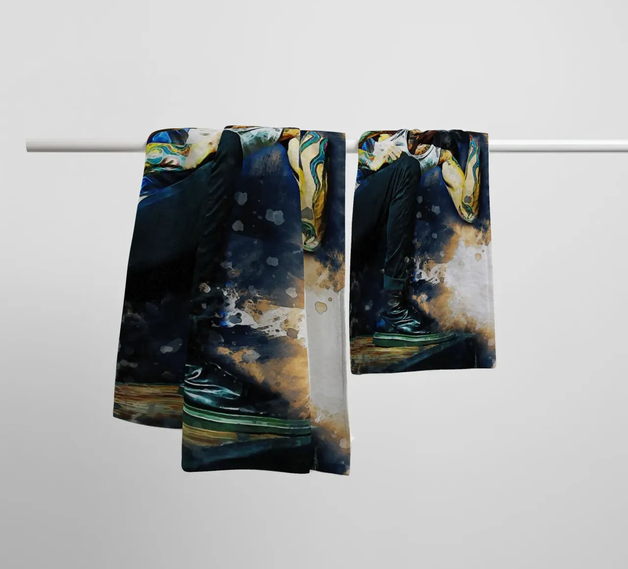 Smudge Chester Bennington asciugamano da bagno da Gunawan Rb