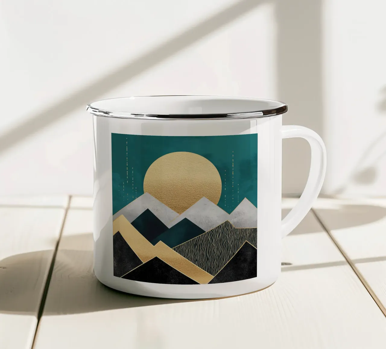 Bagliore della vetta tazza in smalto da Niklas