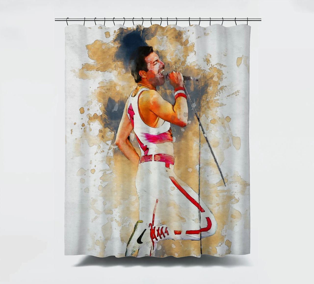 Smudge of Portrait freddie mercury Duschvorhang von Gunawan Rb