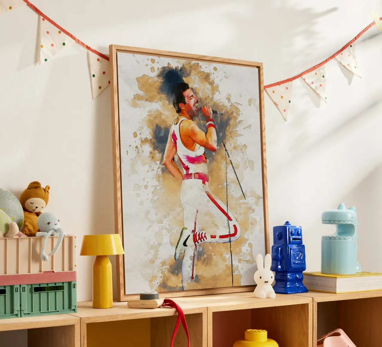 Smudge of Portrait freddie mercury acrylic glass by Gunawan Rb