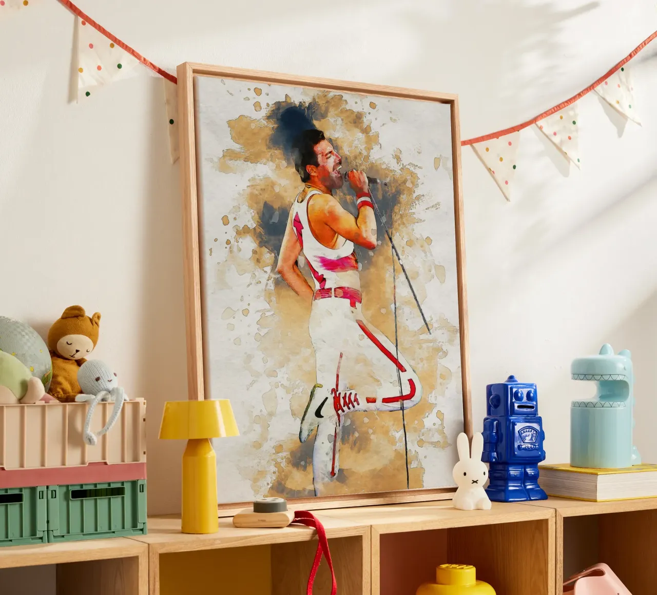 Smudge of Portrait freddie mercury canvas by Gunawan Rb