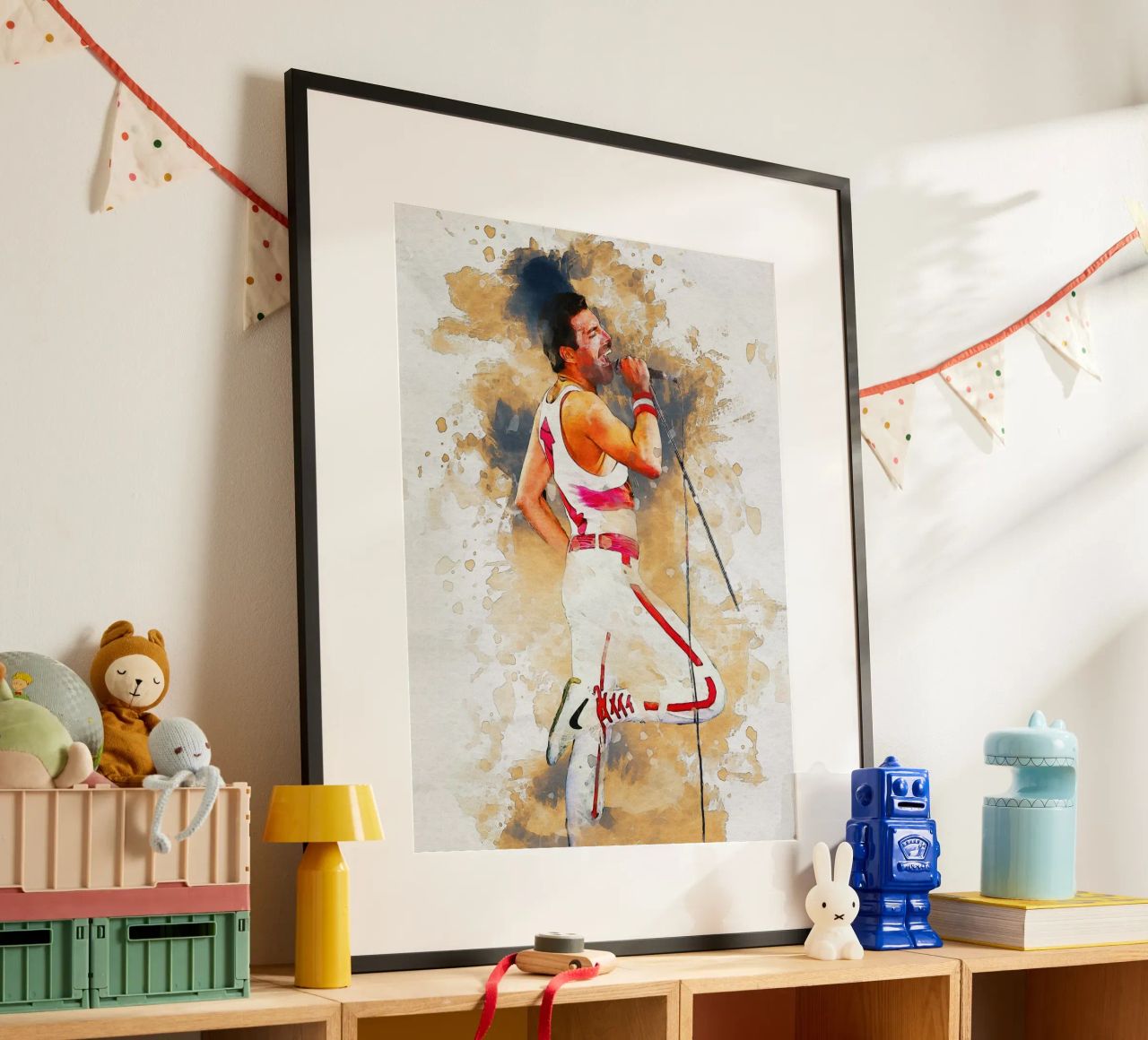 Smudge of Portrait freddie mercury Poster von Gunawan Rb