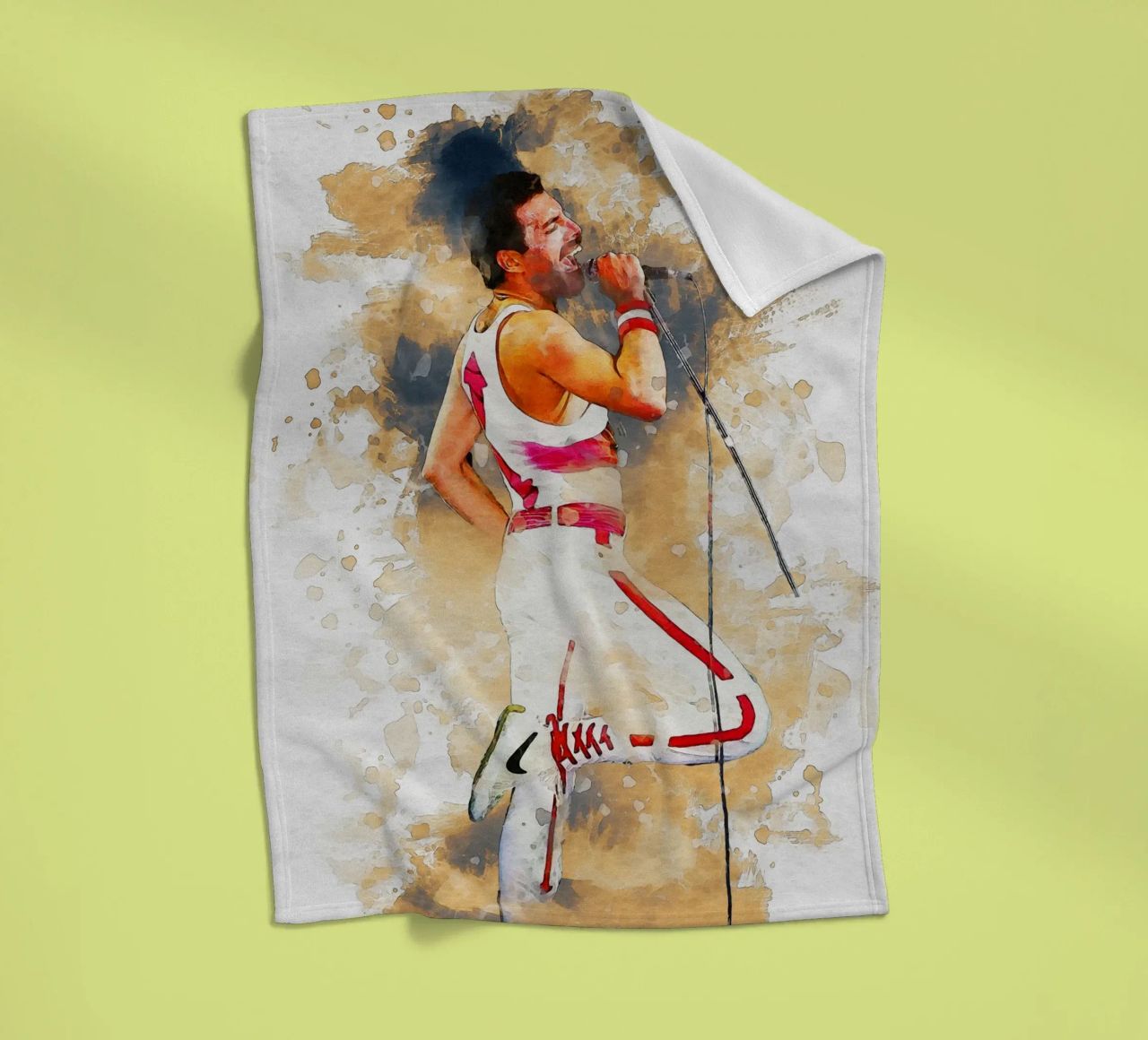 Smudge of Portrait freddie mercury Fleecedecke von Gunawan Rb