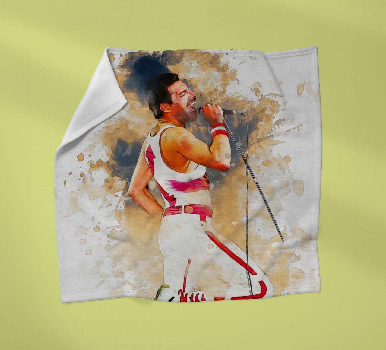 Smudge of Portrait freddie mercury Fleecedecke von Gunawan Rb