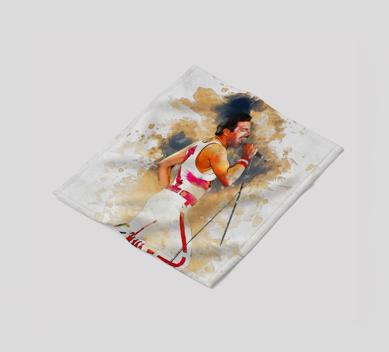 Smudge of Portrait freddie mercury Fleecedecke von Gunawan Rb