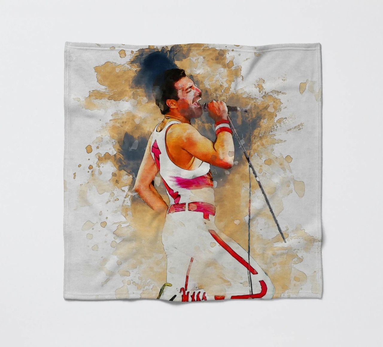 Smudge of Portrait freddie mercury Fleecedecke von Gunawan Rb