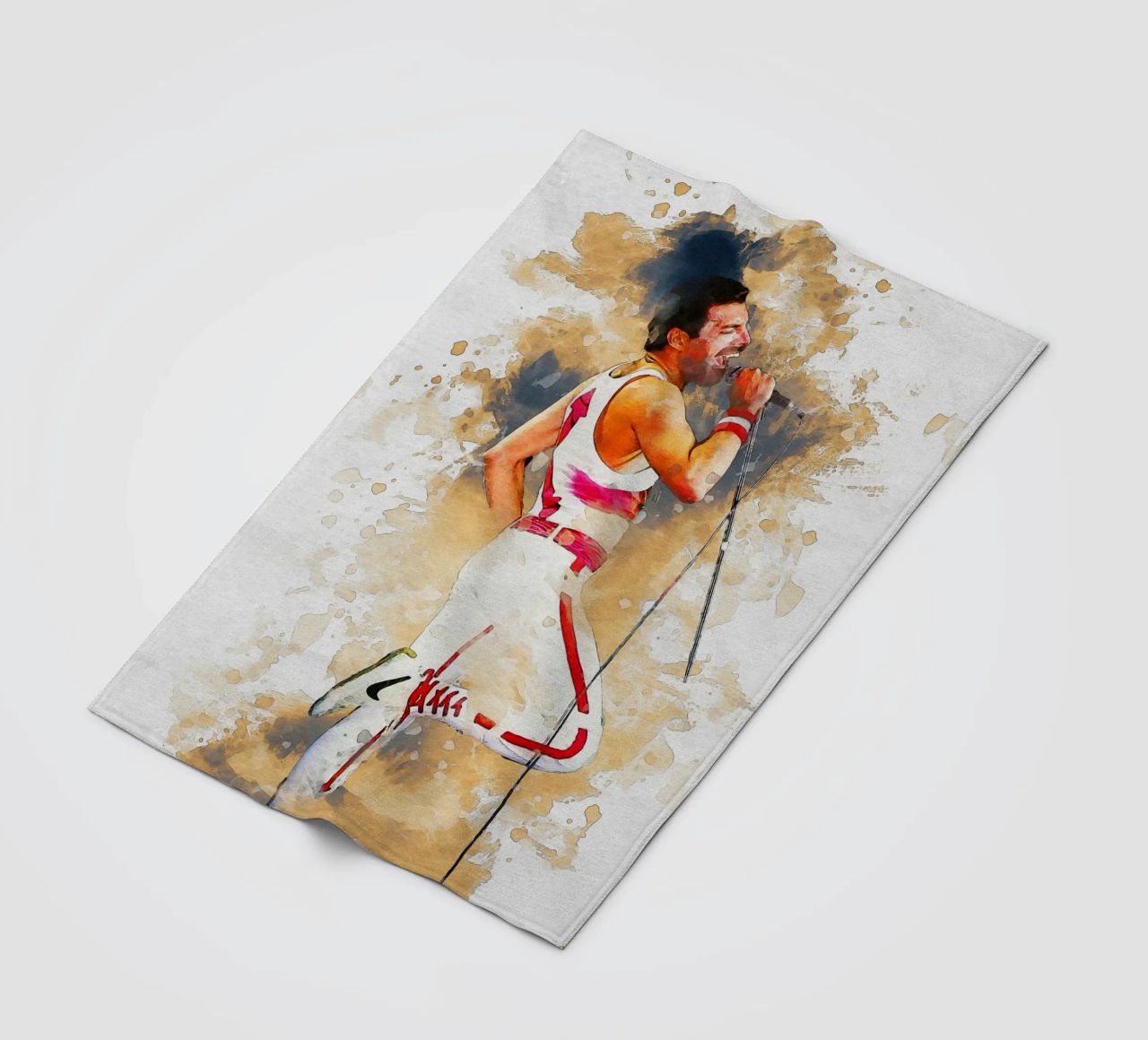 Smudge of Portrait freddie mercury Fleecedecke von Gunawan Rb