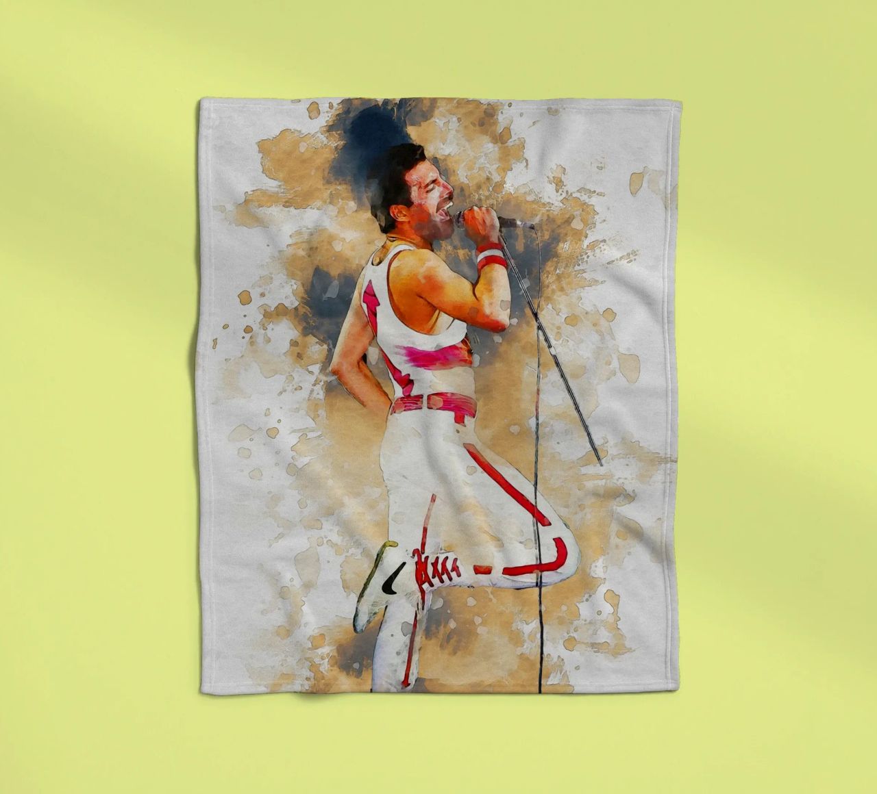 Smudge of Portrait freddie mercury Fleecedecke von Gunawan Rb