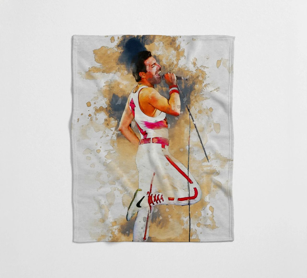 Smudge of Portrait freddie mercury Fleecedecke von Gunawan Rb