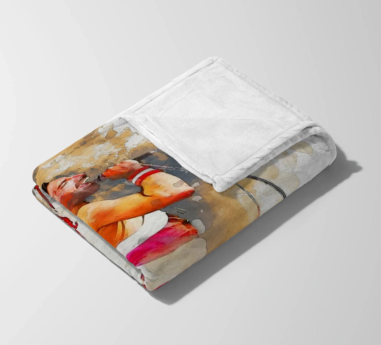 Smudge of Portrait freddie mercury Fleecedecke von Gunawan Rb