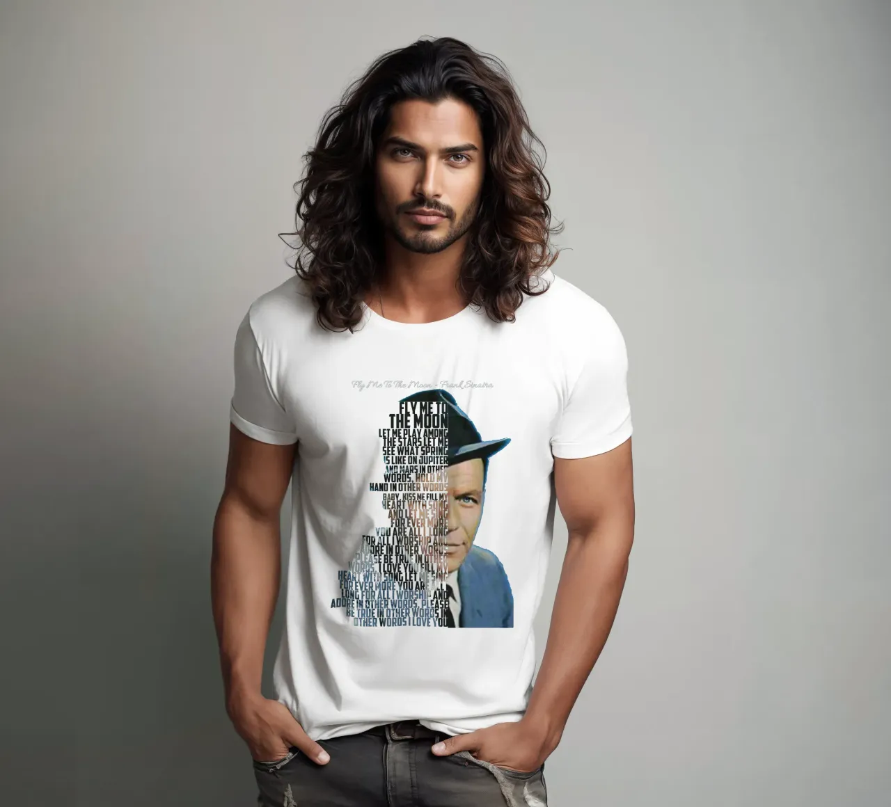 Fly Me To The Moon - Frank Sinatra t-shirt da Gunawan Rb