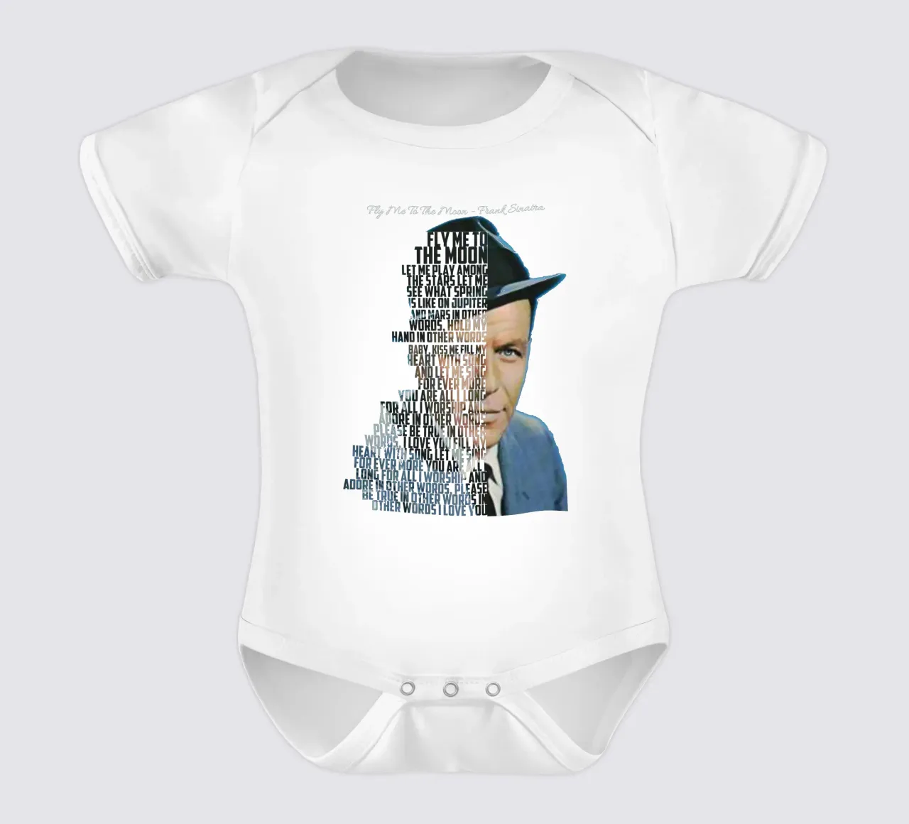 Fly Me To The Moon - Frank Sinatra body neonato maniche corte da Gunawan Rb