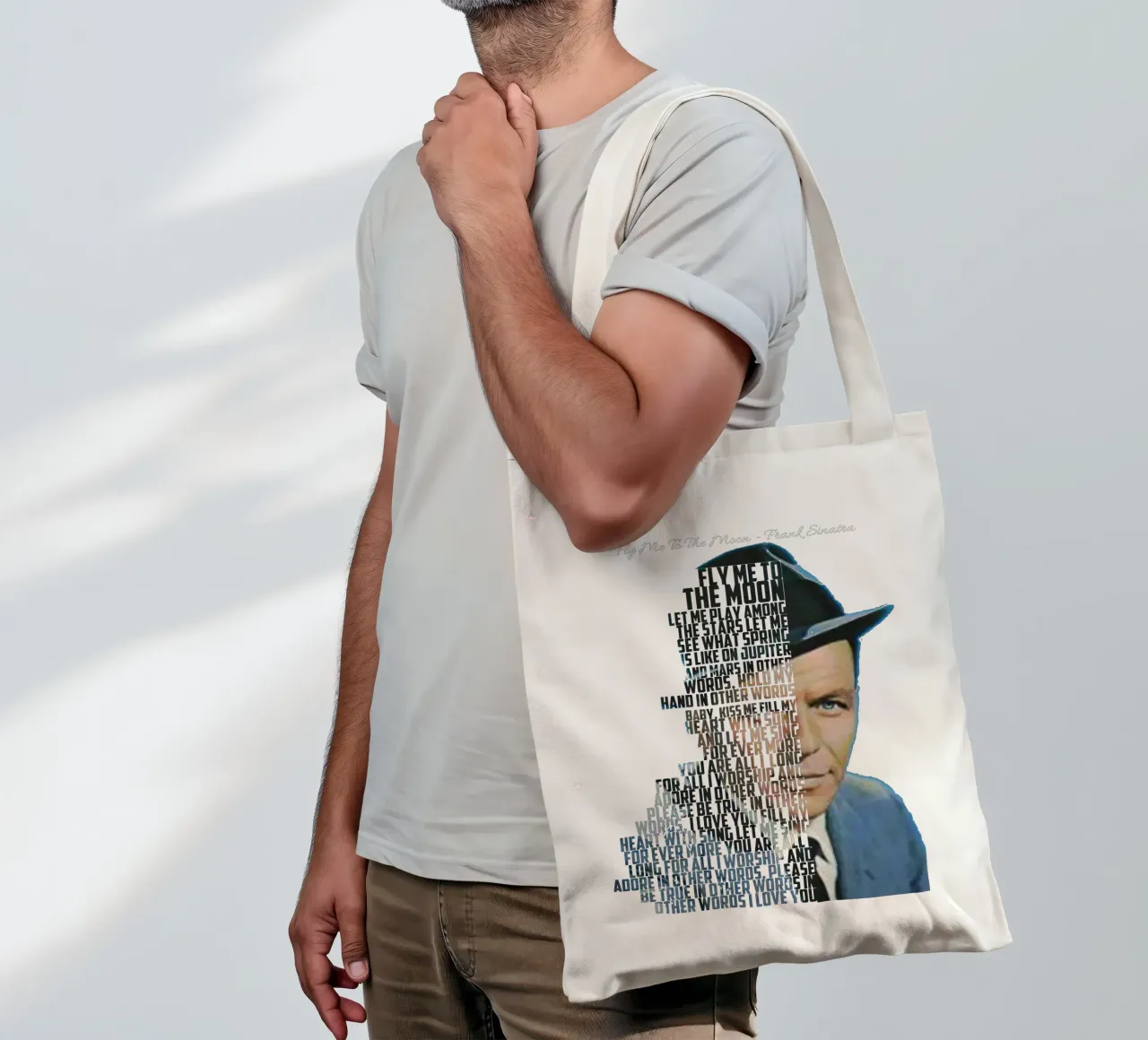 Fly Me To The Moon - Frank Sinatra borsa in juta da Gunawan Rb