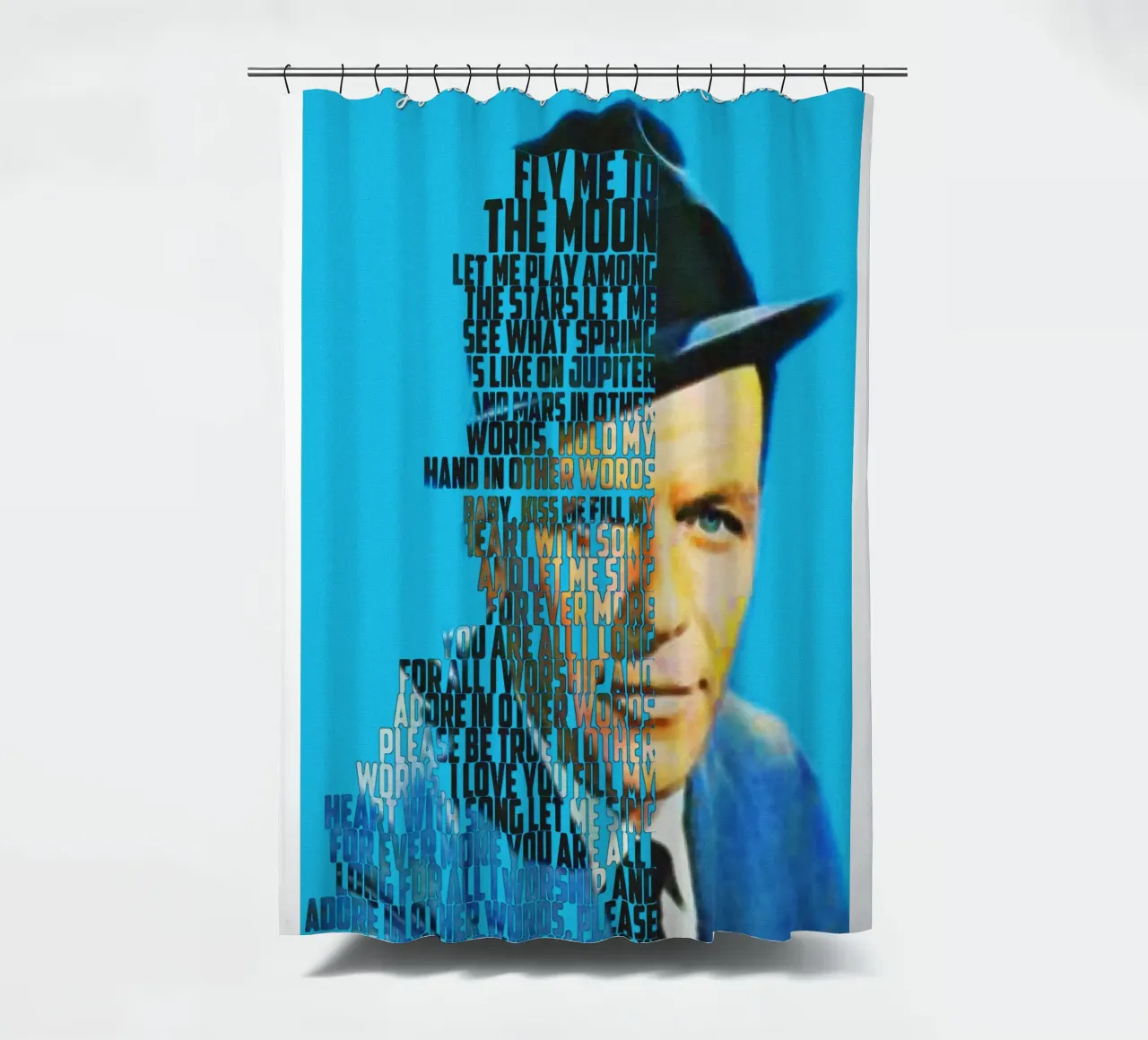 Fly Me To The Moon - Frank Sinatra tenda da doccia da Gunawan Rb