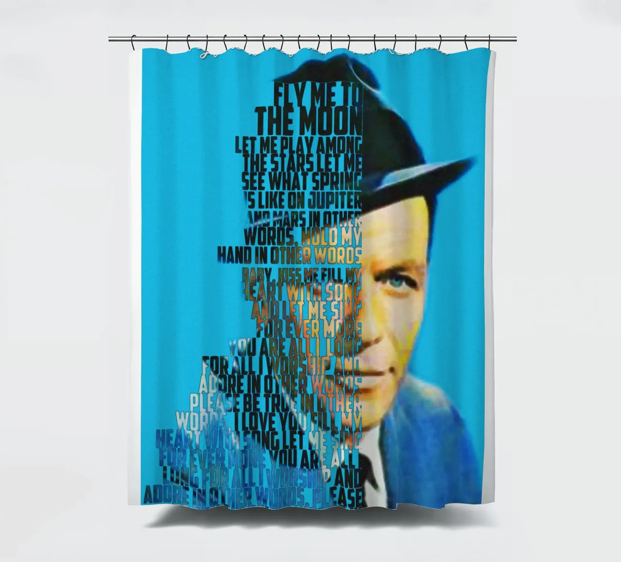 Fly Me To The Moon - Frank Sinatra tenda da doccia da Gunawan Rb