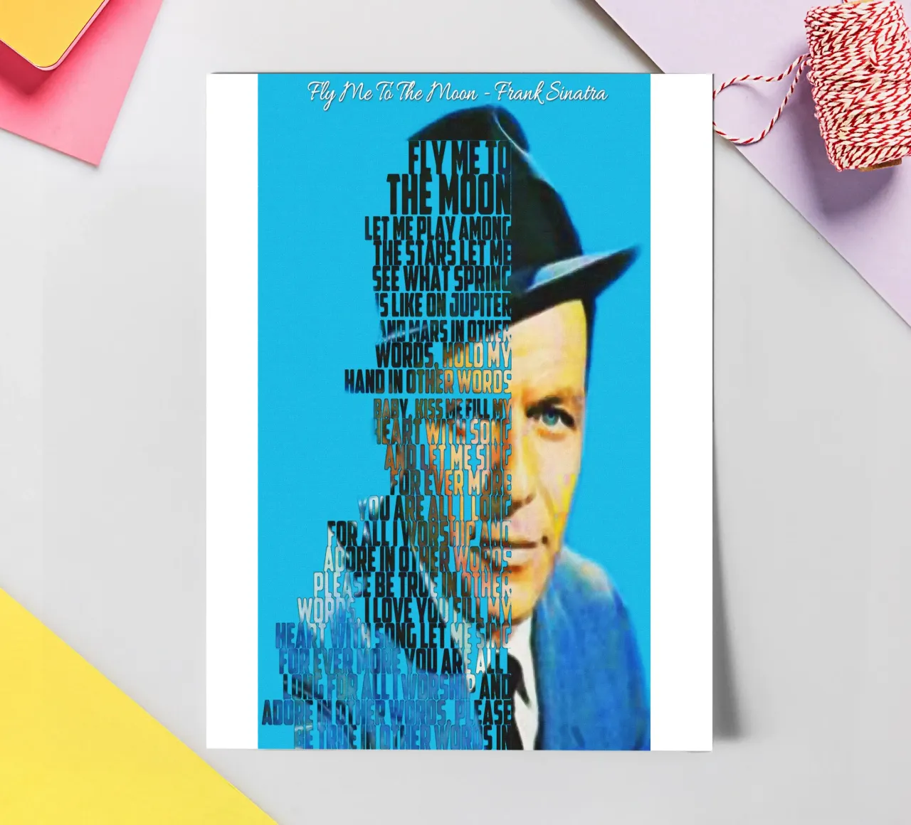 Fly Me To The Moon - Frank Sinatra sticker sheet by Gunawan Rb