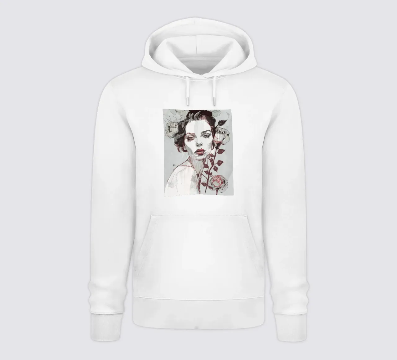 rosa nera var4 felpa con cappuccio da Giulio Iurissevich