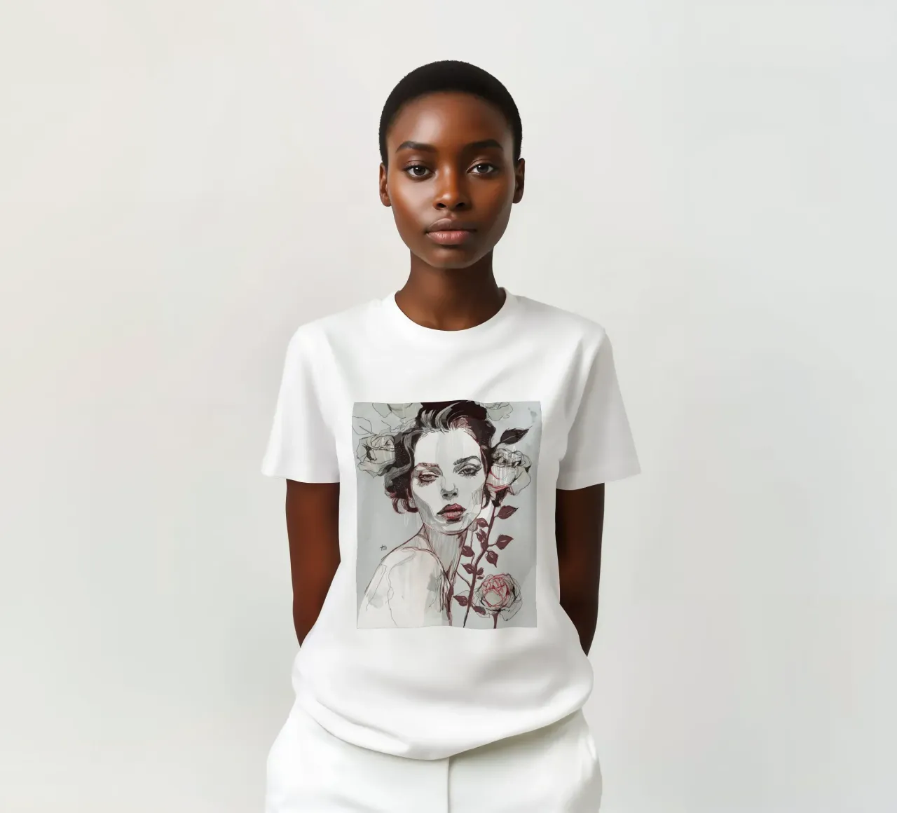 Schwarze Rose var4 T-Shirt von Giulio Iurissevich