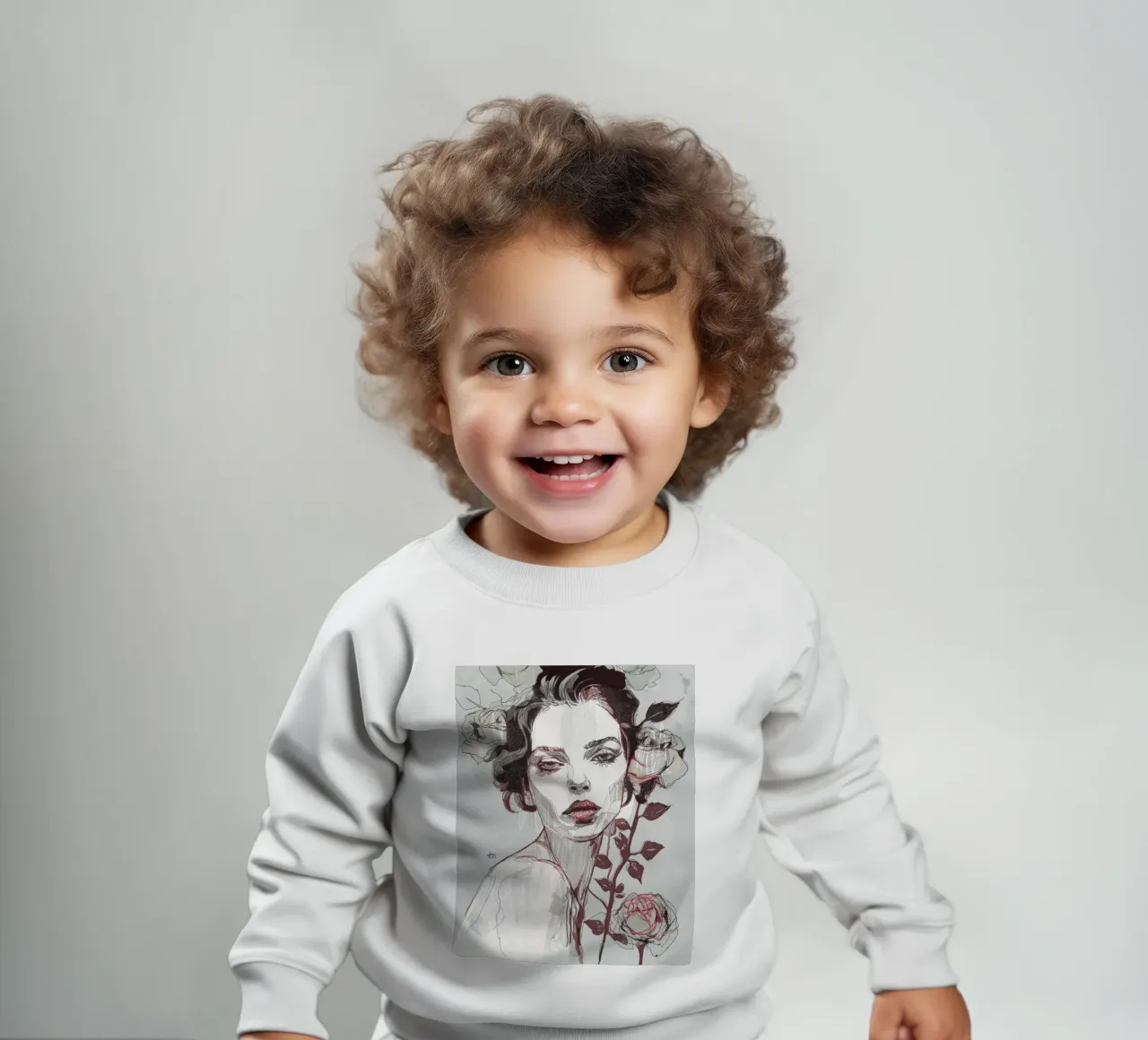 rosa nera var4 felpa neonato da Giulio Iurissevich