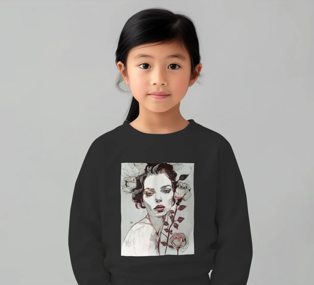 rosa nera var4 felpa bambino da Giulio Iurissevich