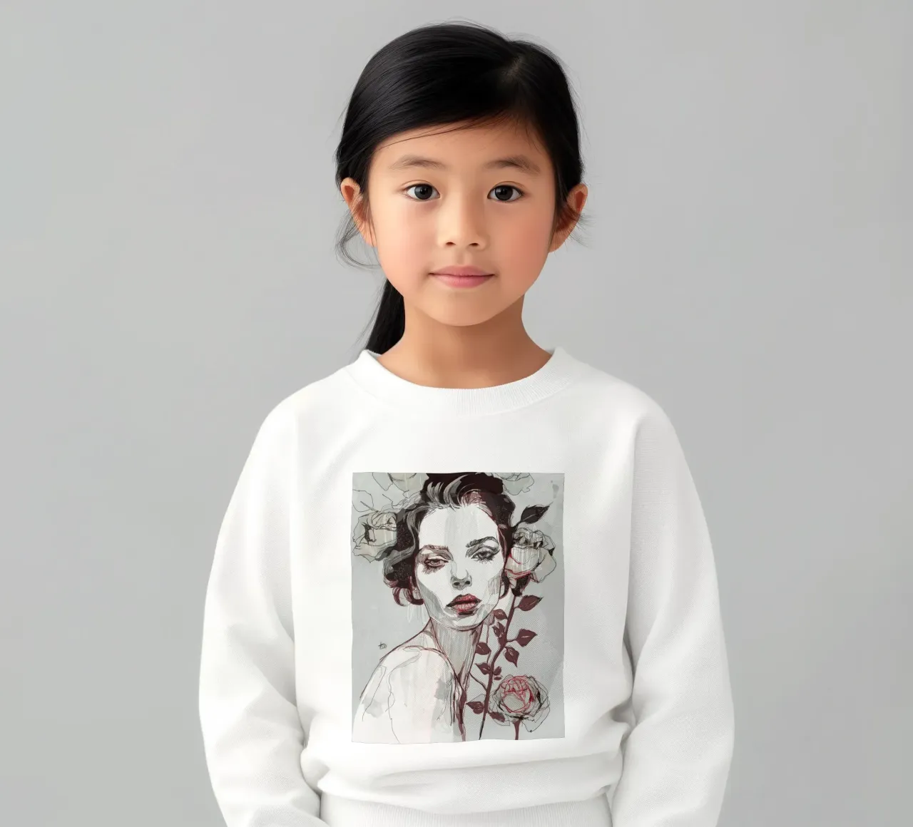 black rose var4 kids sweatshirt by Giulio Iurissevich