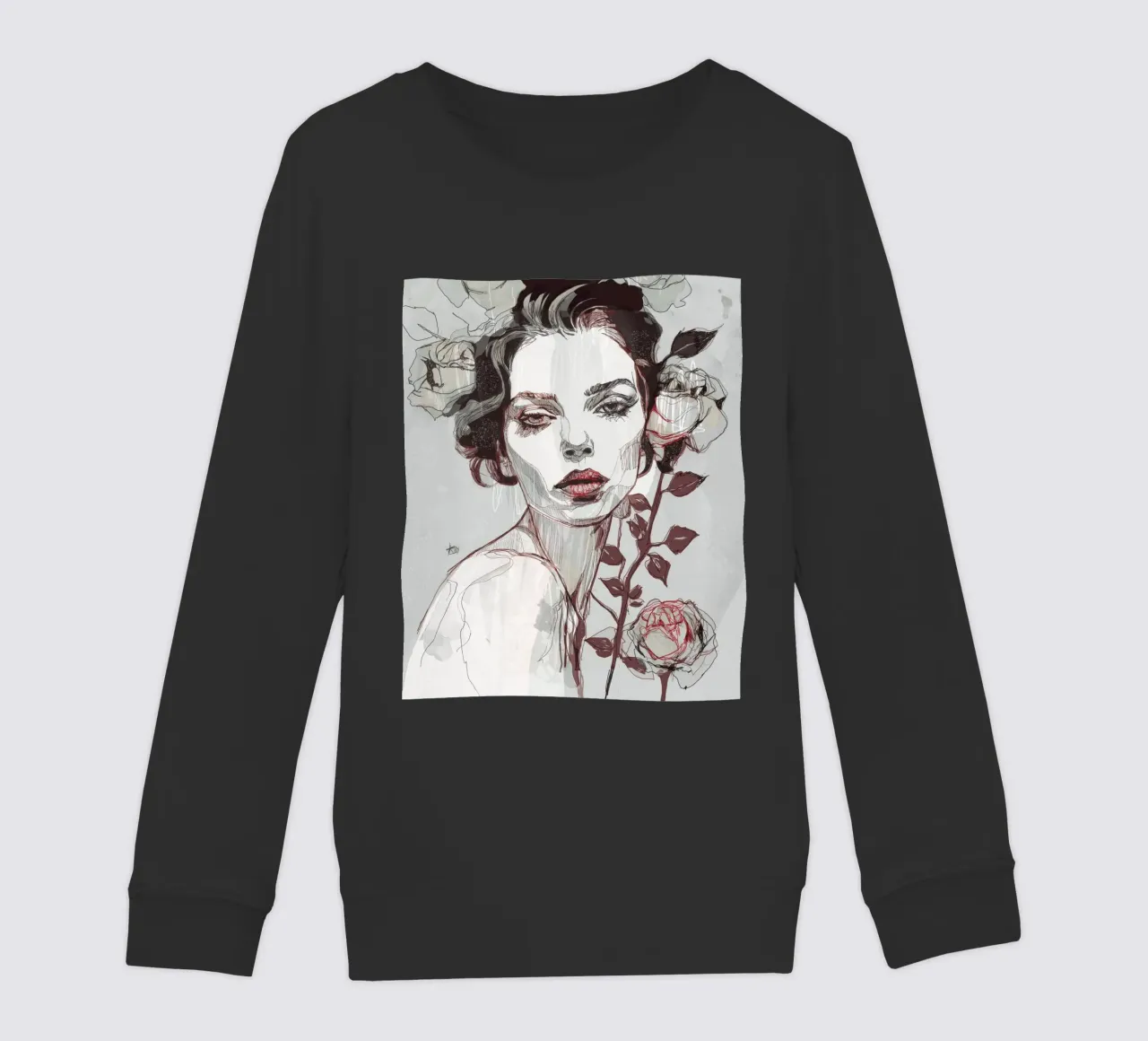 rosa nera var4 felpa bambino da Giulio Iurissevich